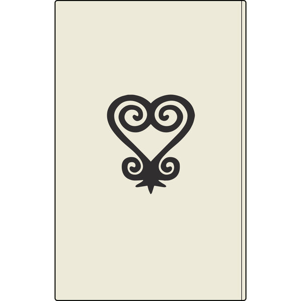 Umoja Vegan Leather Journal — Engraved Adinkra Sankofa Heart Notebook