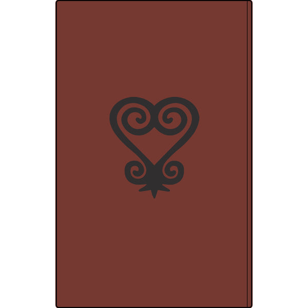 Umoja Vegan Leather Journal — Engraved Adinkra Sankofa Heart Notebook