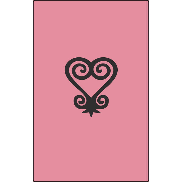 Umoja Vegan Leather Journal — Engraved Adinkra Sankofa Heart Notebook