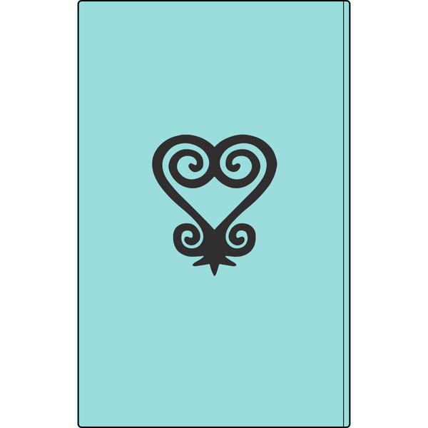 Umoja Vegan Leather Journal — Engraved Adinkra Sankofa Heart Notebook