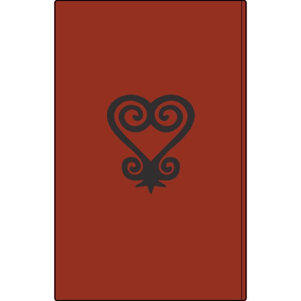 Umoja Vegan Leather Journal — Engraved Adinkra Sankofa Heart Notebook