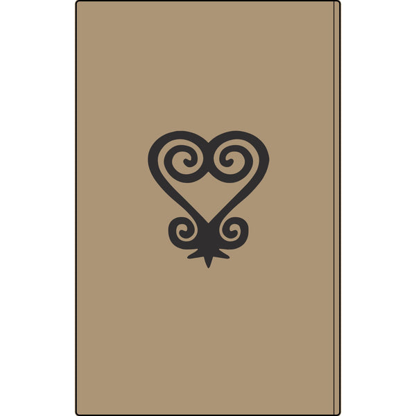 Umoja Vegan Leather Journal — Engraved Adinkra Sankofa Heart Notebook