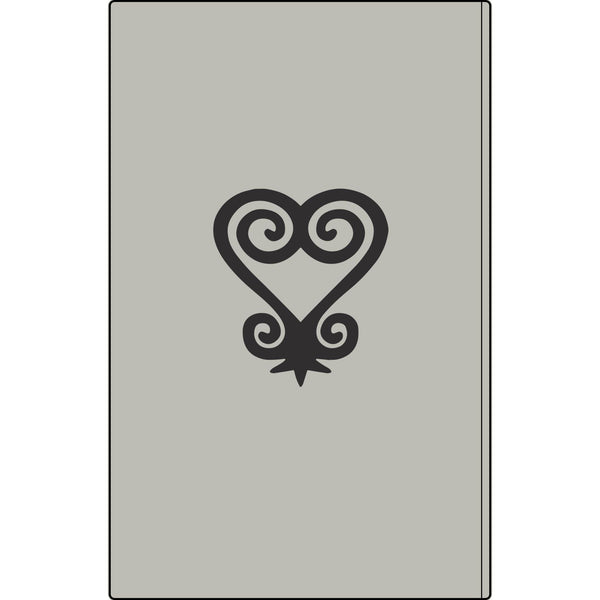 Umoja Vegan Leather Journal — Engraved Adinkra Sankofa Heart Notebook
