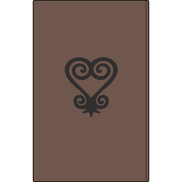 Umoja Vegan Leather Journal — Engraved Adinkra Sankofa Heart Notebook