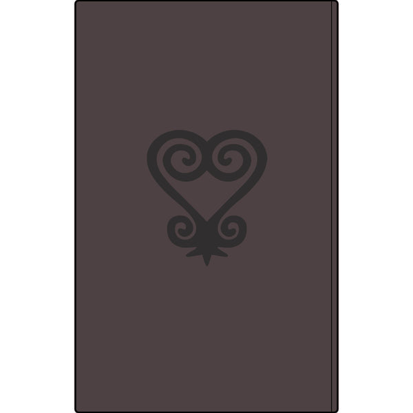 Umoja Vegan Leather Journal — Engraved Adinkra Sankofa Heart Notebook