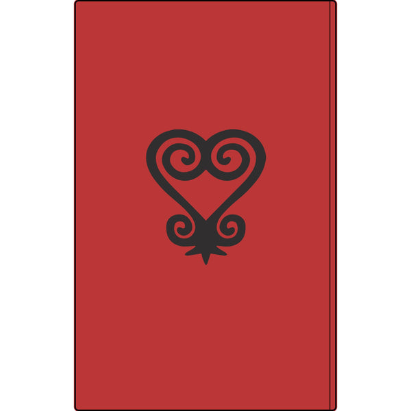 Umoja Vegan Leather Journal — Engraved Adinkra Sankofa Heart Notebook