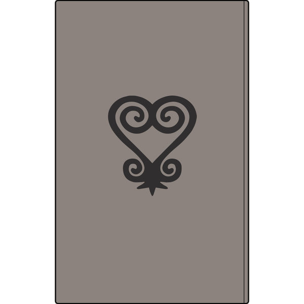 Umoja Vegan Leather Journal — Engraved Adinkra Sankofa Heart Notebook