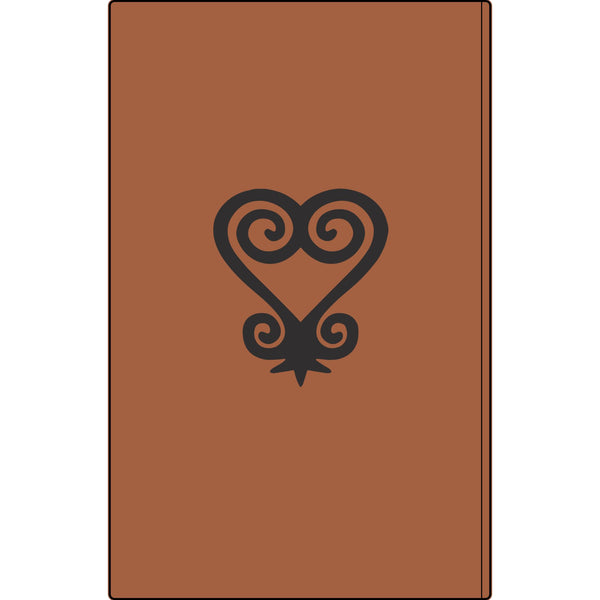 Umoja Vegan Leather Journal — Engraved Adinkra Sankofa Heart Notebook
