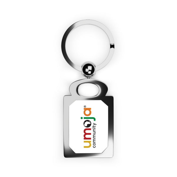 Rectangle Photo Keyring — Personalized Metal Photo Keychain