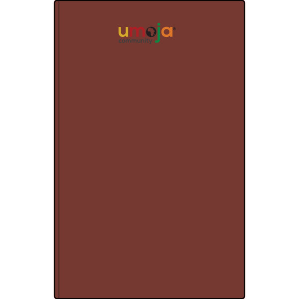 Umoja Vegan Leather Journal — Engraved Adinkra Sankofa Heart Notebook