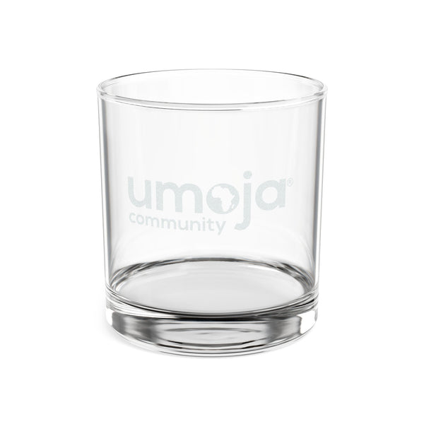 Engraved 10.5oz Whiskey Glass — Umoja Community Logo Rocks Glass
