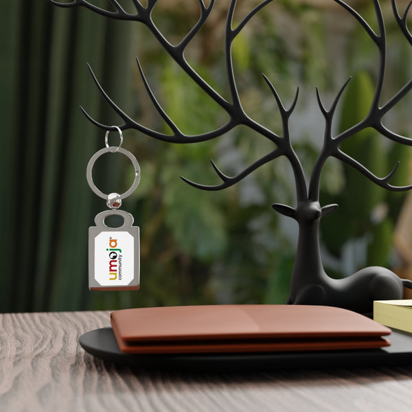 Rectangle Photo Keyring — Personalized Metal Photo Keychain
