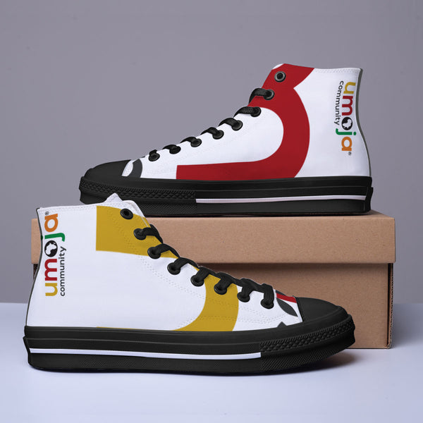 High Cut Canvas Shoes with Line