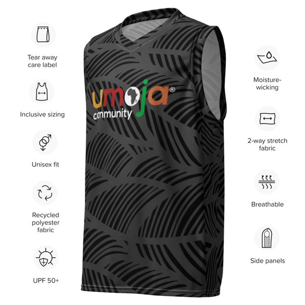 Black Unisex Basketball Jersey